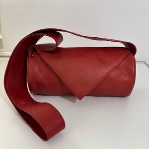 Saddle by Sabina Leather Tubular Crossbody Bag